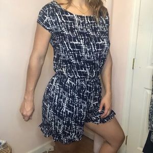 Abstract Swim Coverup or Romper